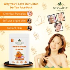 Nexvaida Herbal Ubtan Powder – Organic De-Tan & Glow Formula