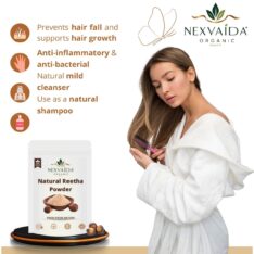 NEXVAIDA Whole Dried Reetha (Soapnuts) | 100% Natural Hair Cleanser (250 Grams) Raw Soapnut for Hair Wash, DIY Shampoo & Skincare | Chemical-Free & Preservative-Free