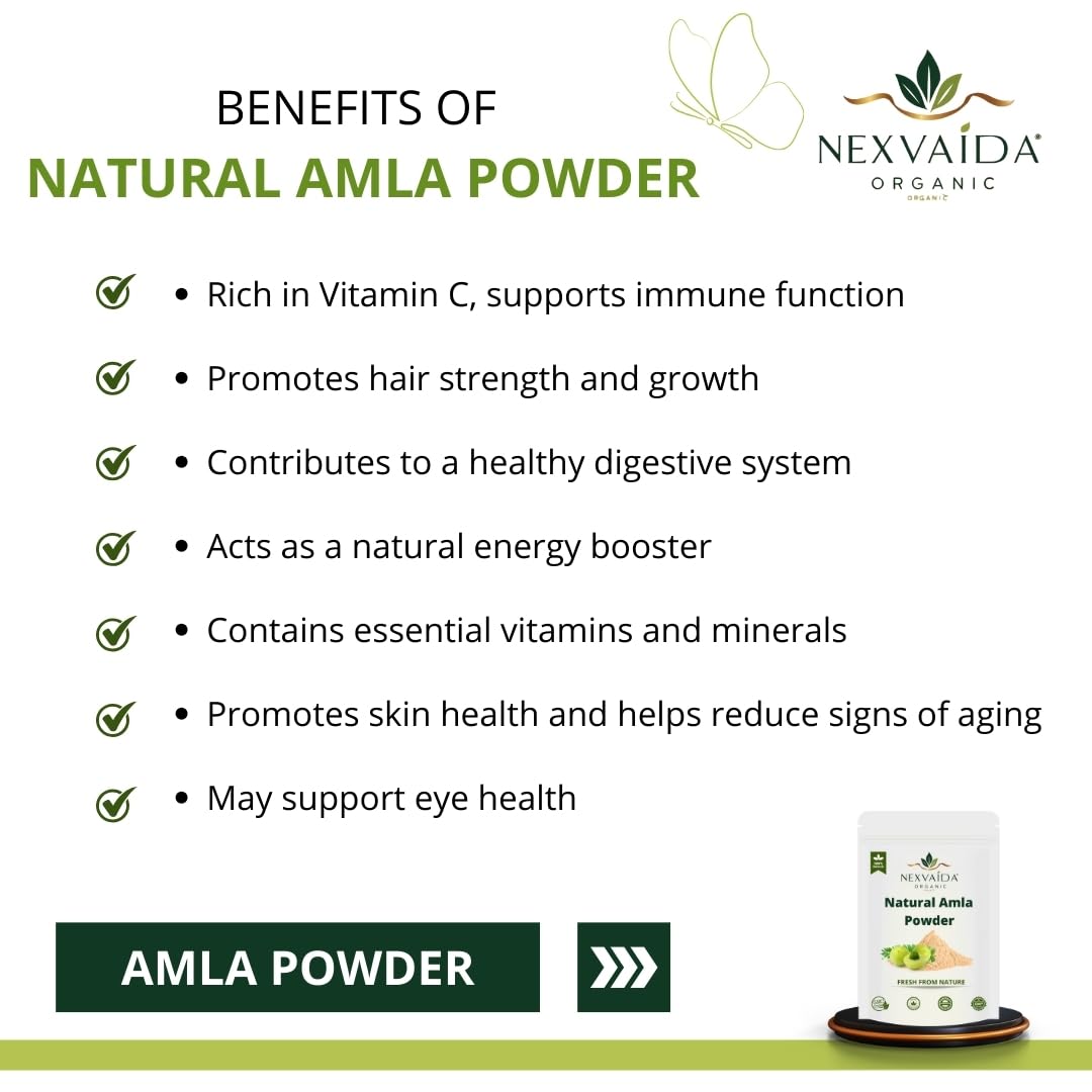 NEXVAIDA Amla, Reetha & Shikakai Powder Combo | Herbal Hair Care Trio for All Hair Types | Pack of 3 | Net Weight 450 Grams - Image 2