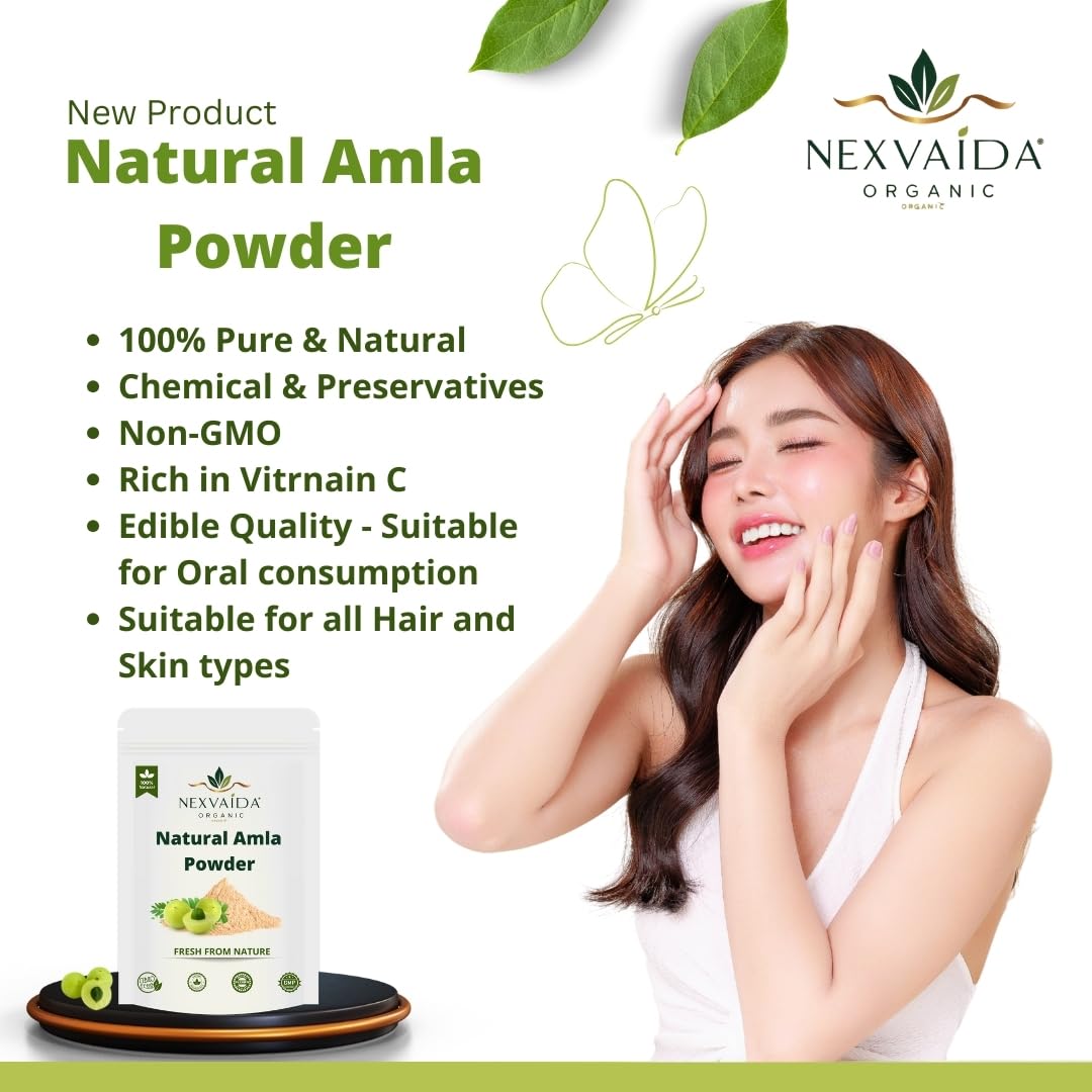 NEXVAIDA Hair Care Herbal Pack Amla, Henna, Shikakai, Indigo & Neem Powder | 100% Pure & Natural Hair Growth and Scalp Care Blend | Pack of 5 | Net Weight 250 Grams - Image 4